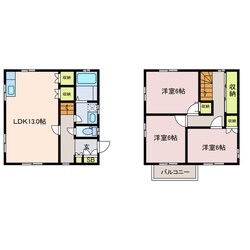 岩崎町一丁目　戸建ての物件間取画像